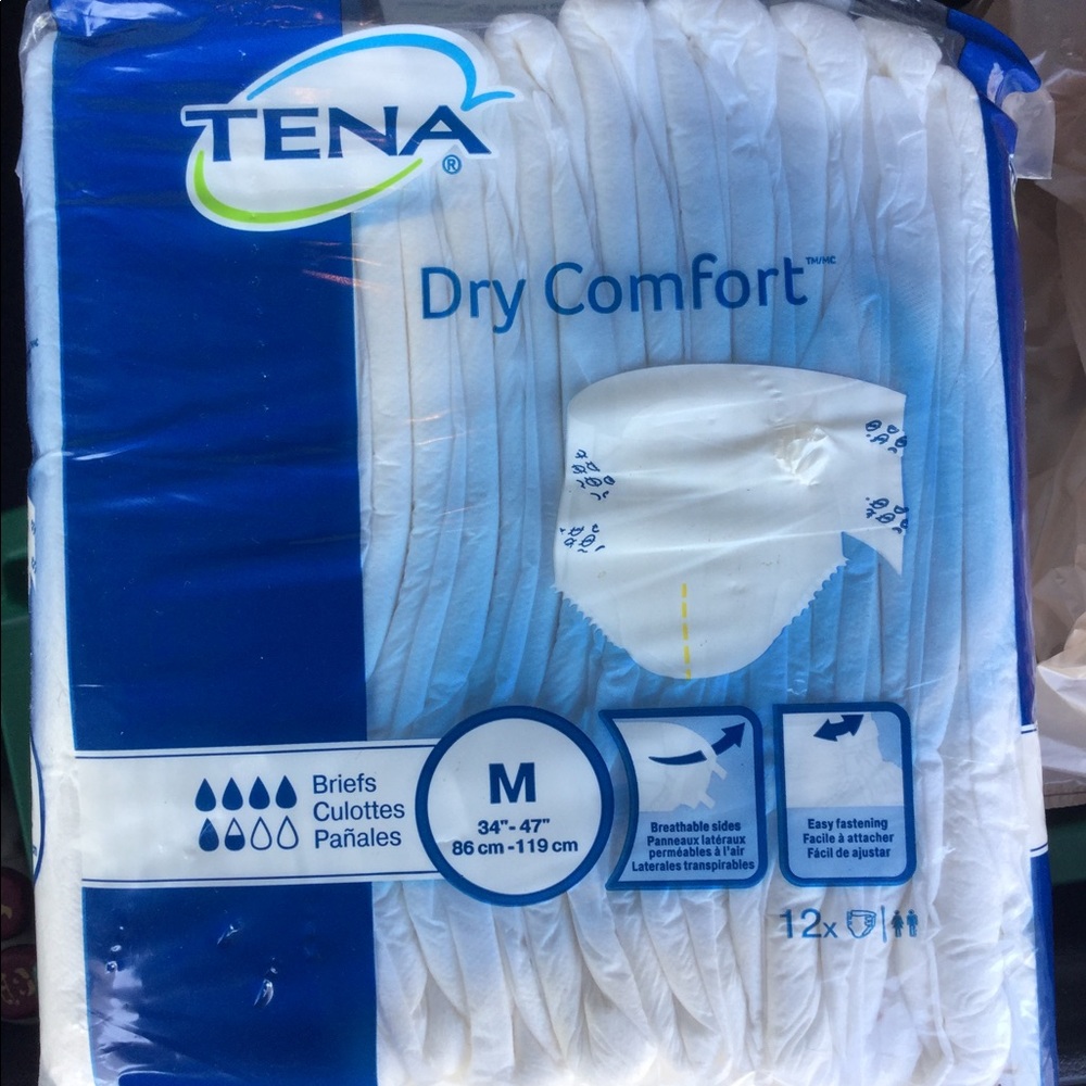 Tena Dry Comfort Adult‎ Diapers 12 (Medium Size)